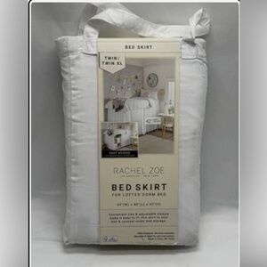 RACHEL ZOE WHITE BED SKIRT LOFTED BRD DORM TWIN XL